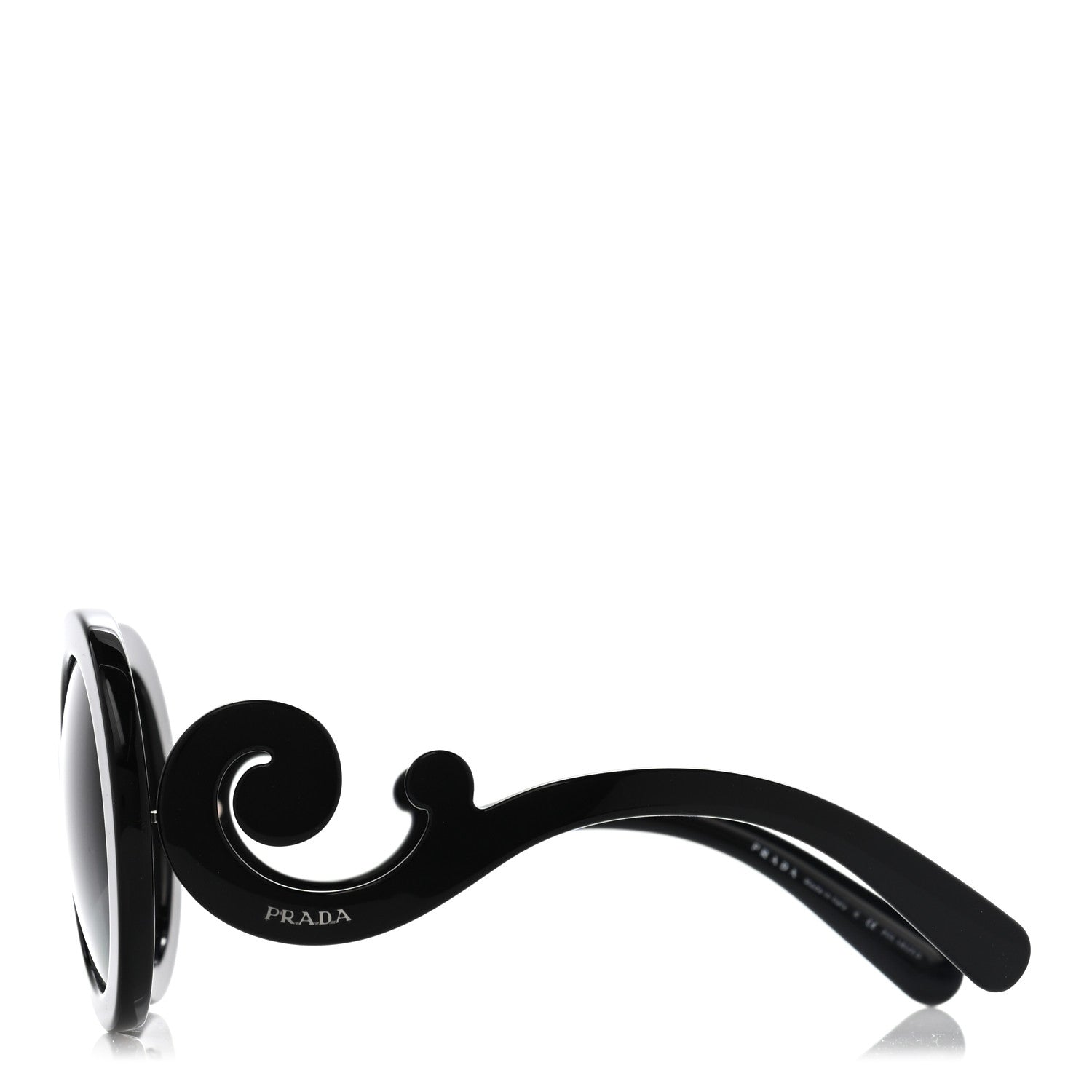 Prada Baroque Sunglasses SPR 27N Black 3 of 8