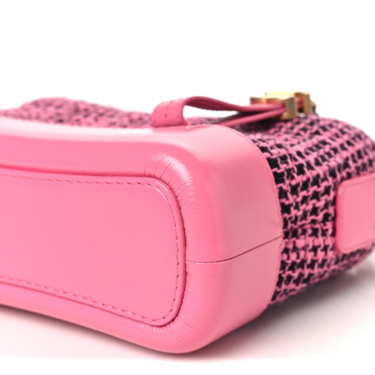 Tweed Calfskin Small Gabrielle Hobo Pink
