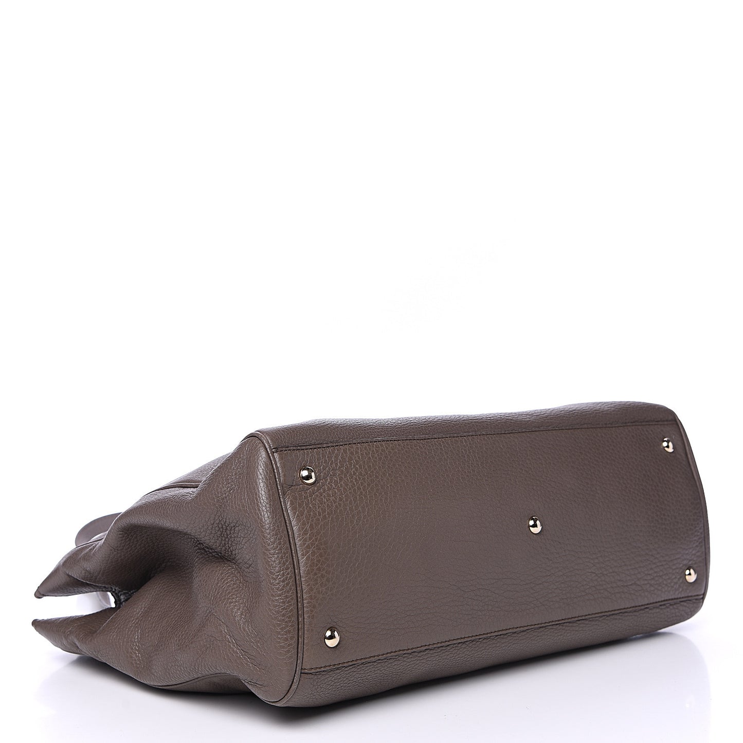 Calfskin Large Bamboo Shopper Tote Grey Field
