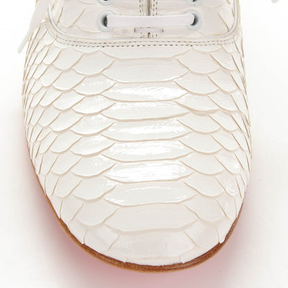 Christian Louboutin Python Crystal Kid Fred Flats 38 Glacier 8 of 9