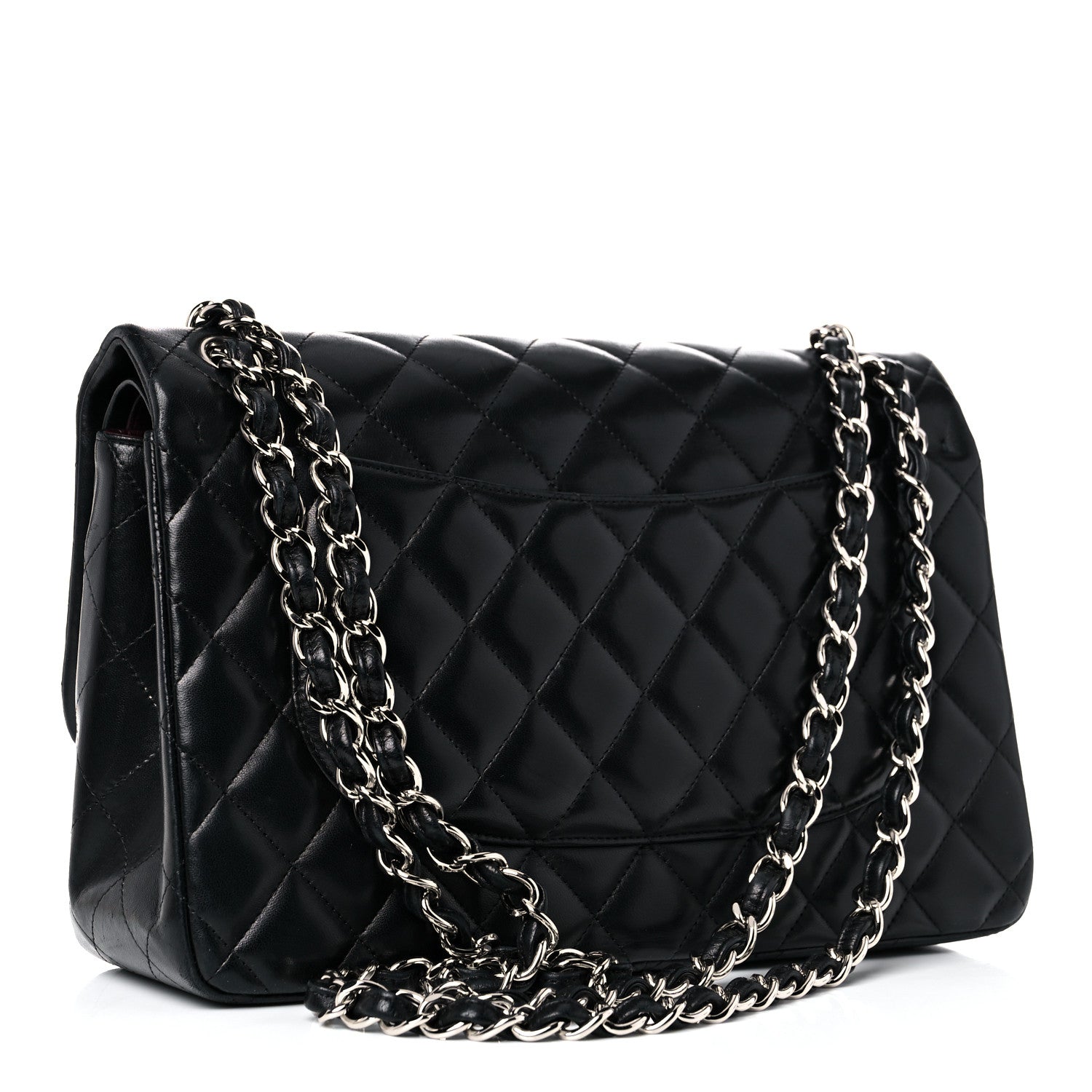 Chanel Lambskin Quilted Jumbo Double Flap Black 3 of 21
