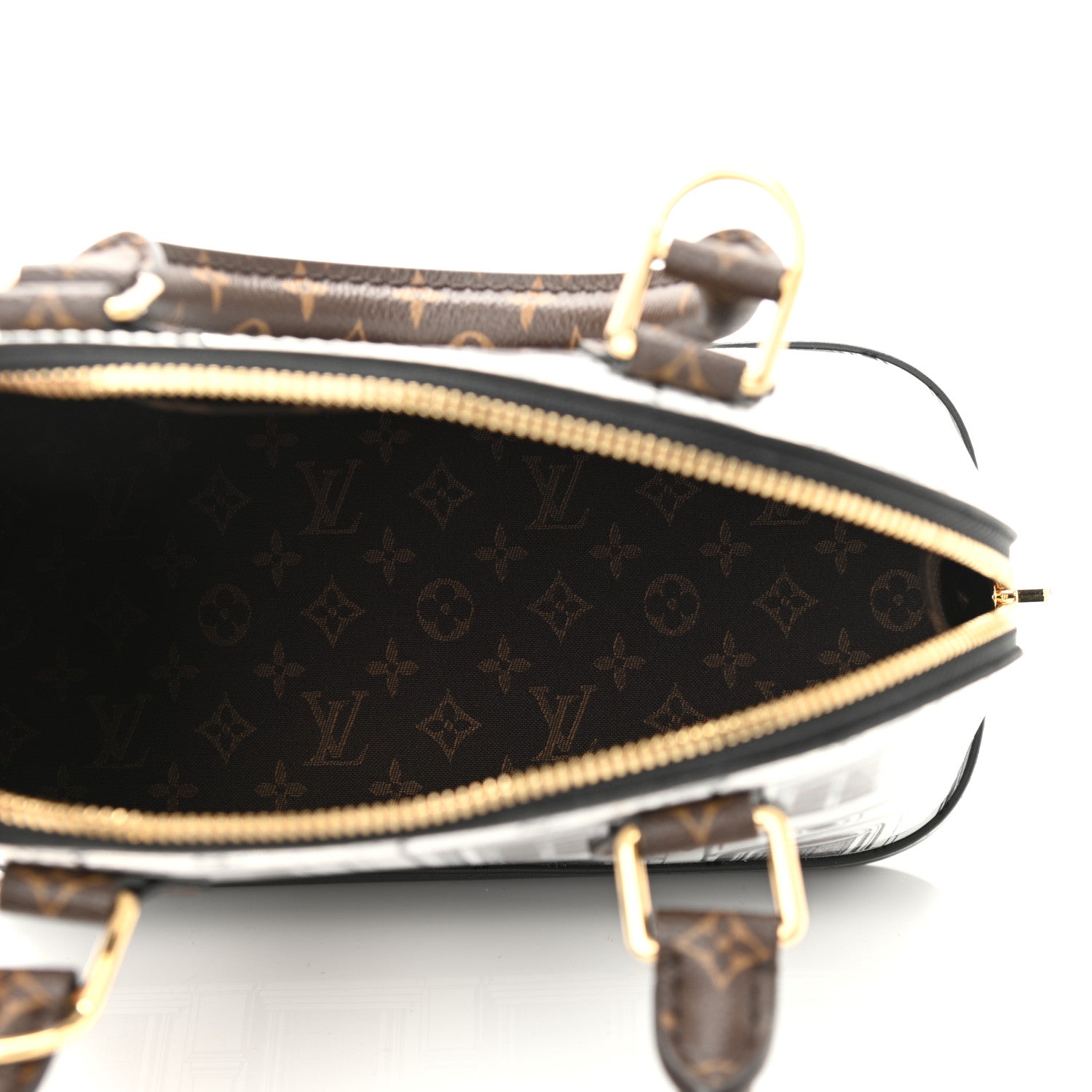 Louis Vuitton X FORNASETTI Calfskin Architettura Alma BB Black White 5 of 10
