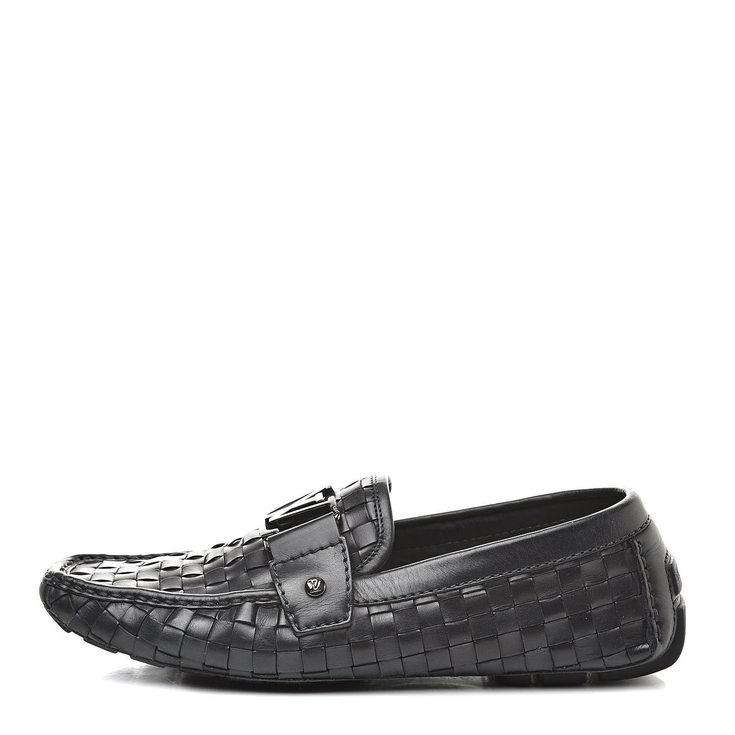 Calfskin Woven Mens Monte Carlo Loafers 6.5 Marine