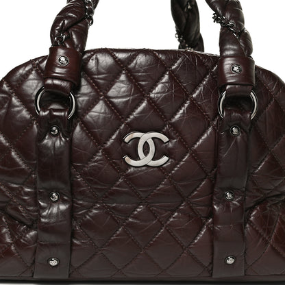 Chanel Distressed Lambskin Vintage Ligne Lady Braid Tote Brown 7 of 11