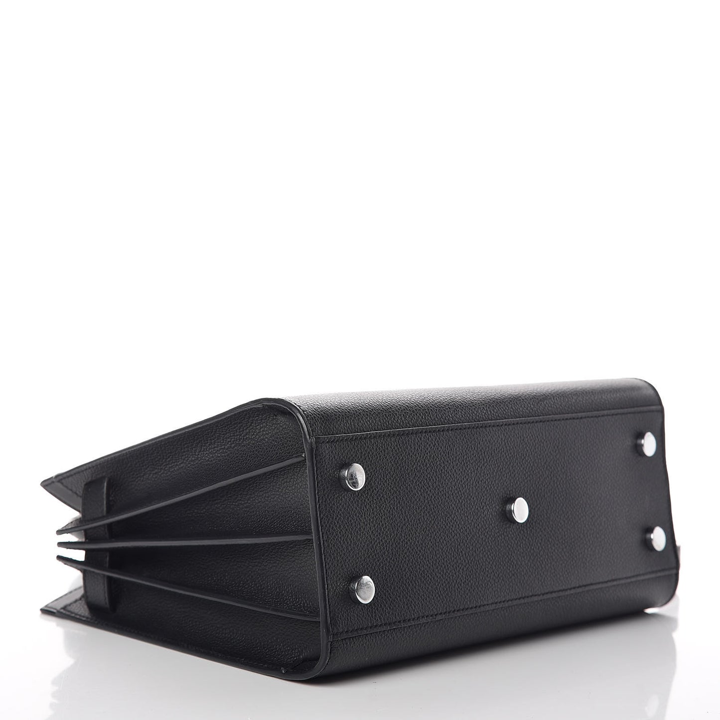 Grained Calfskin Baby Sac De Jour Black