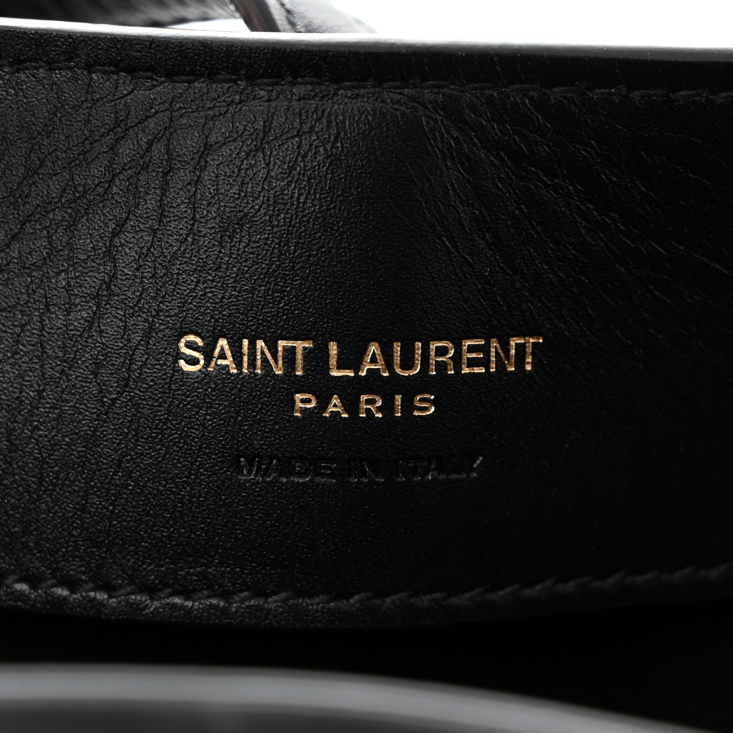 Saint Laurent Shiny Calfskin Le 37 Mini Bucket Bag Black 6 of 10