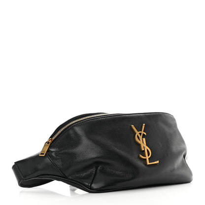 Saint Laurent Grain De Poudre Monogram Belt Bag Black 4 of 12