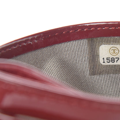 Chanel Patent Quilted Brilliant Card Holder Red 6 of 13