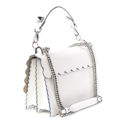 Fendi Vitello Liberty Scalloped Studded Kan I Shoulder Bag Bianco 2 of 9