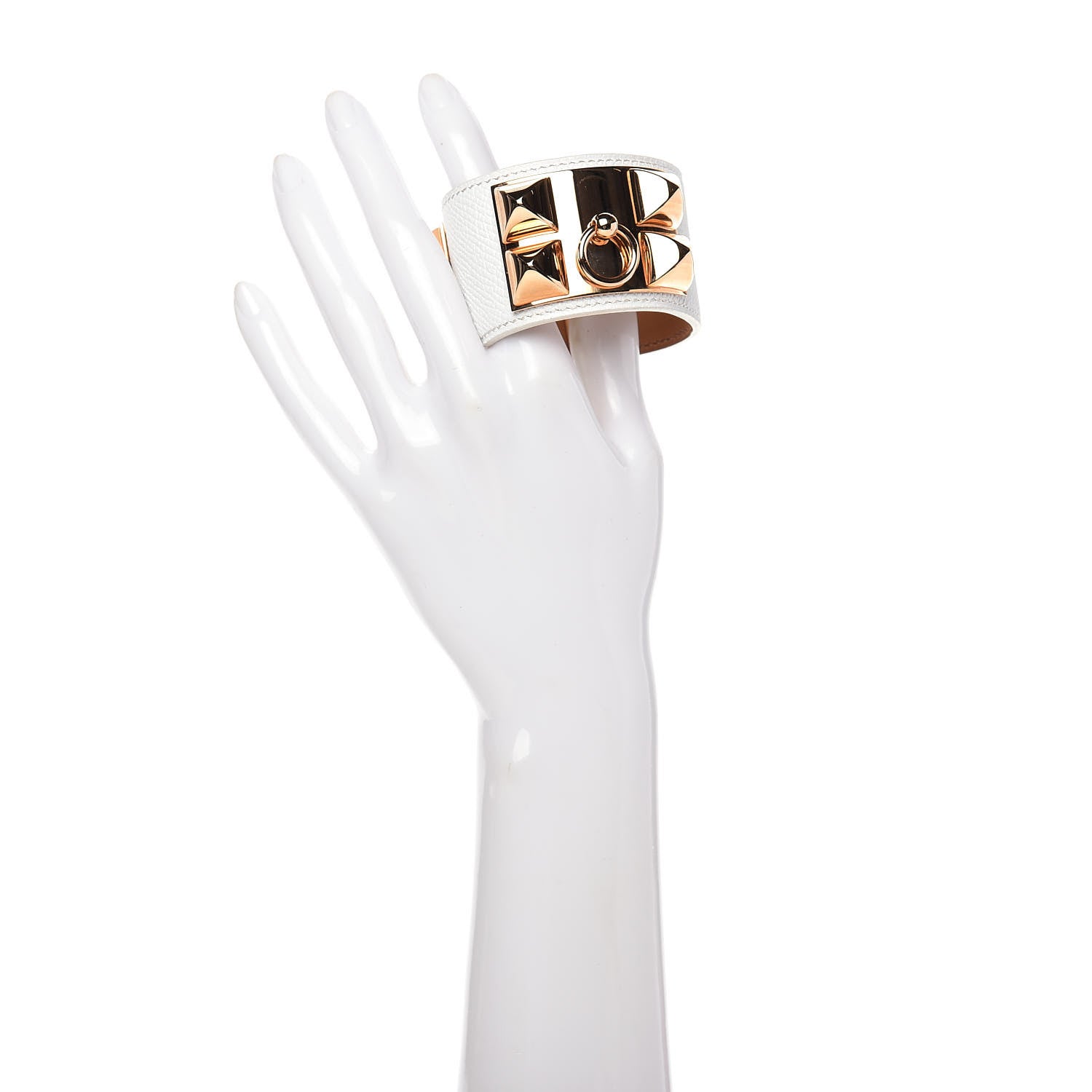 Hermes Epsom Collier de Chien CDC Bracelet T2 White 3 of 7
