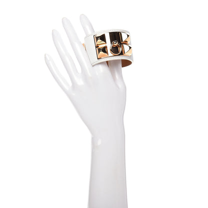 Hermes Epsom Collier de Chien CDC Bracelet T2 White 3 of 7