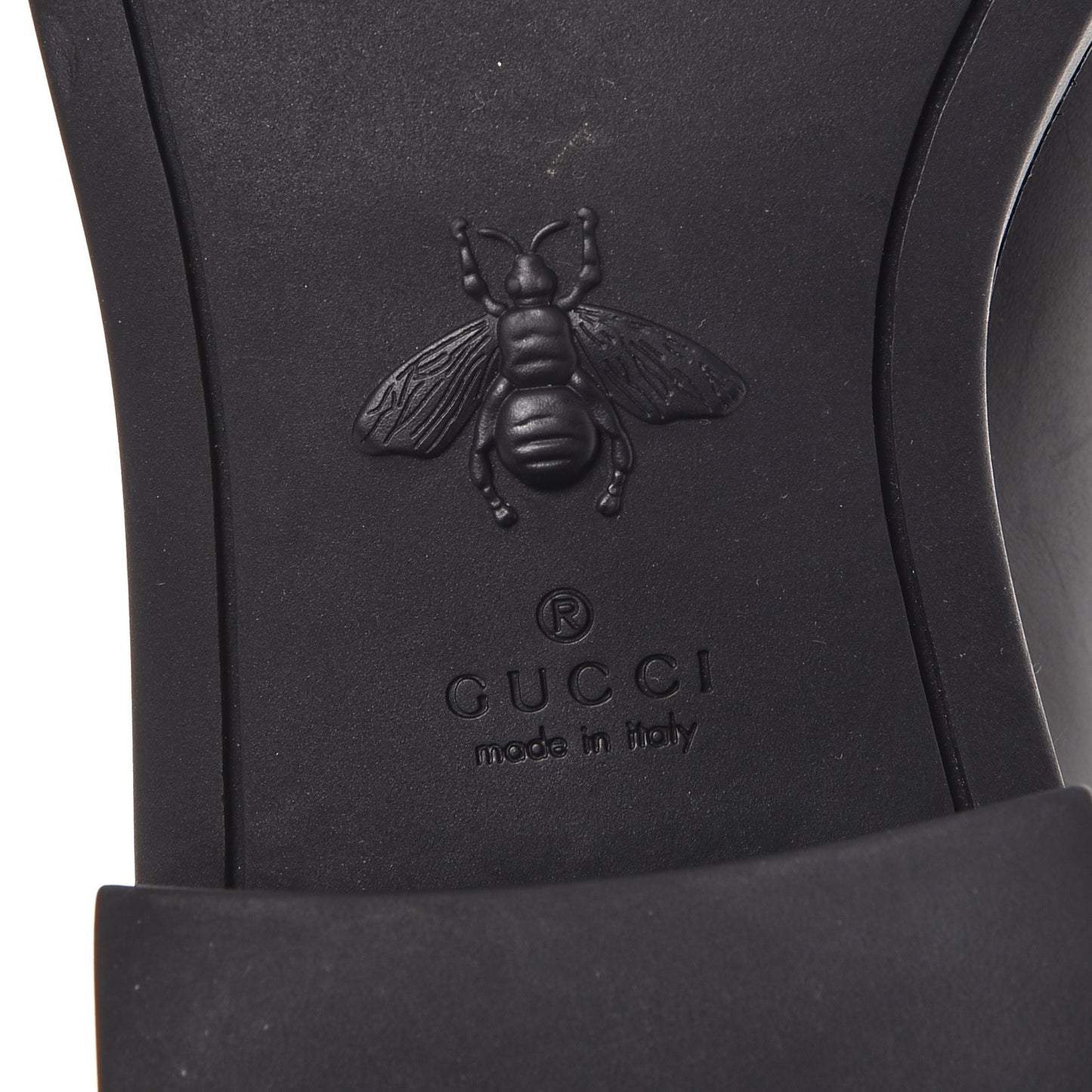 Calfskin Web Bee Riding Boot 36 Black
