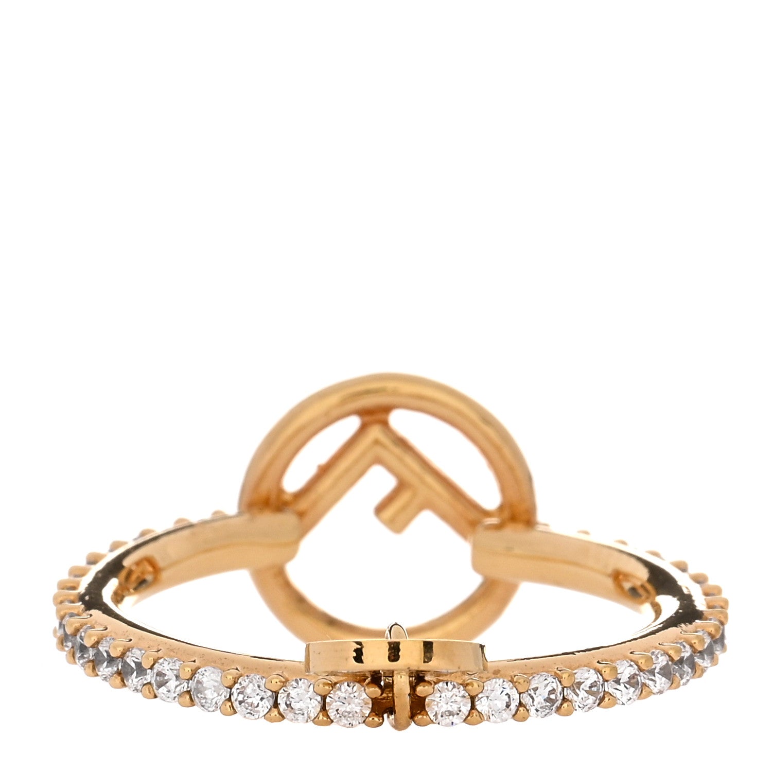 Fendi Metal Crystal F is Fendi Ring M Gold 3 of 4