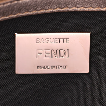 Fendi Vitello Laminato FF 1974 Embossed Baguette Rame 6 of 7
