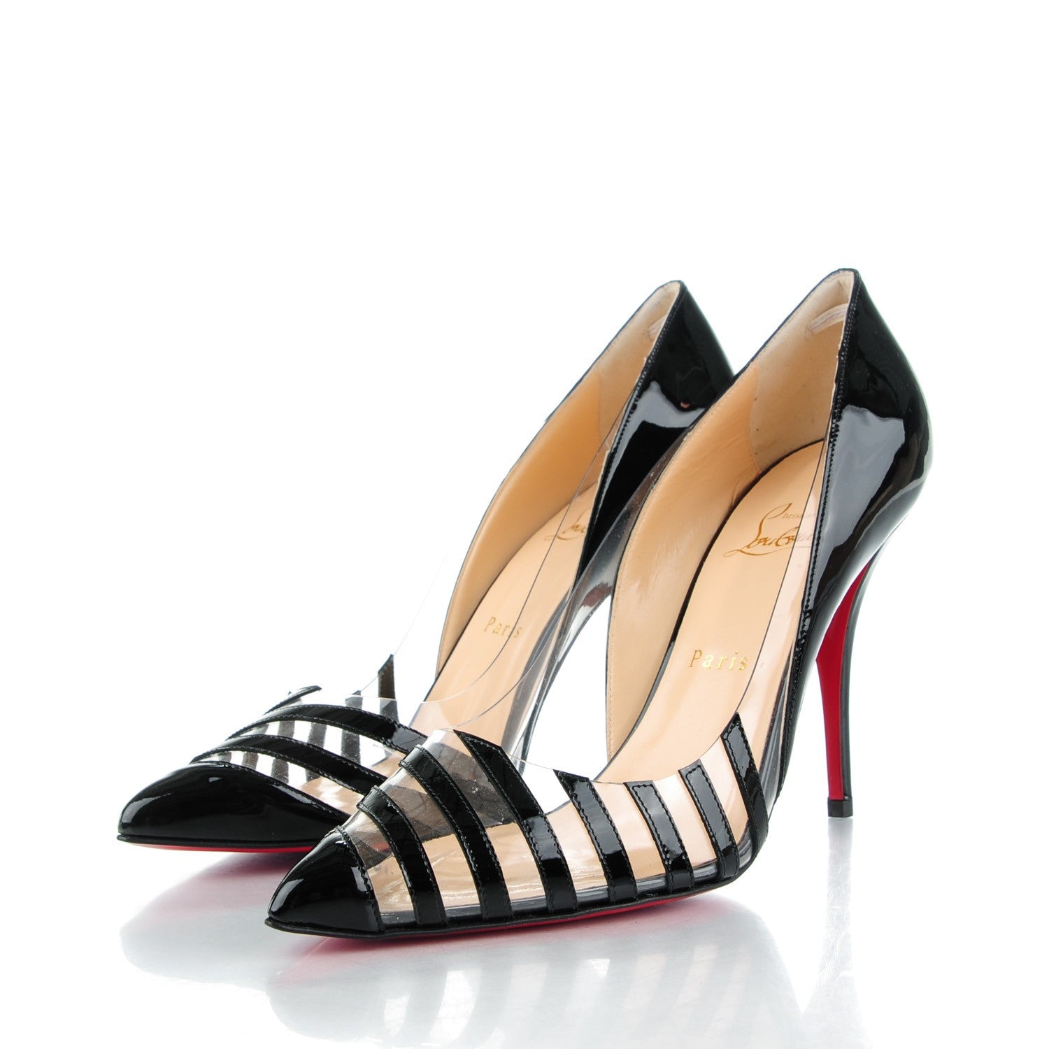Christian Louboutin Patent PVC Pivichic 100 Pumps 39.5 Black 3 of 8