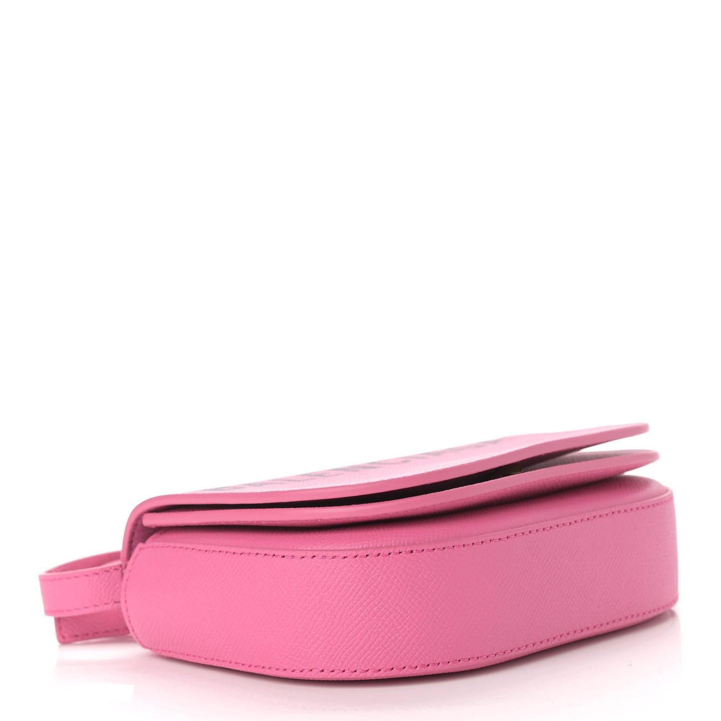 Signature Grained Calfskin Logo Print Ville Day Bag XS Rose Bubblegum Black