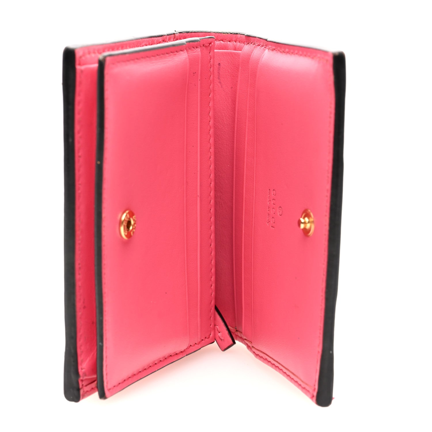 Gucci Calfskin GG Matelasse Card Case Wallet Rhodamine Pink 5 of 7