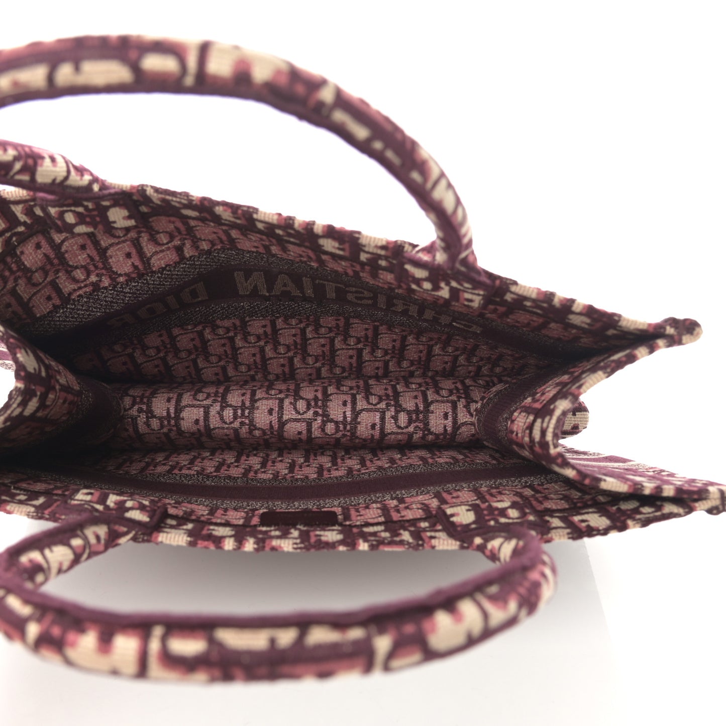 Oblique Medium Book Tote Burgundy Multicolor
