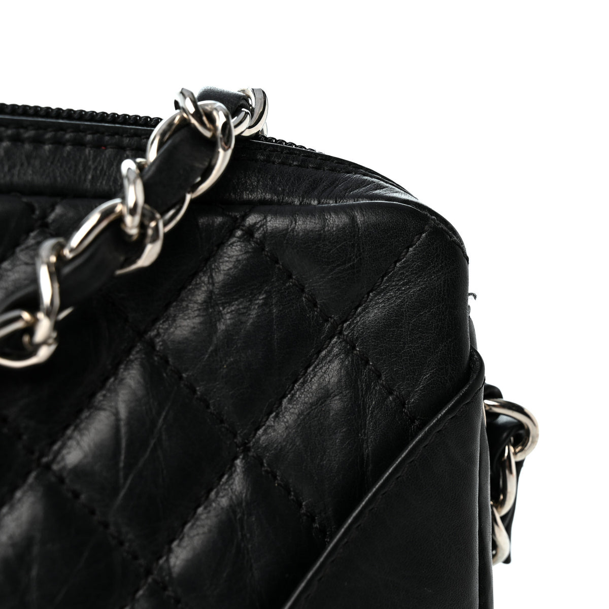 Chanel Aged Calfskin Quilted Cotton Club Pochette Black 11 of 11