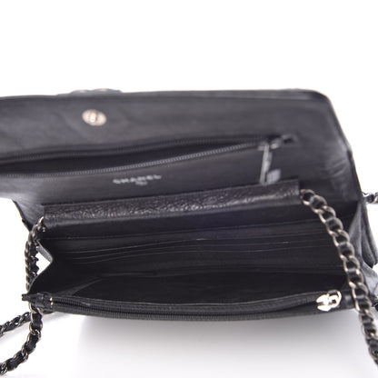 Chanel Calfskin Quilted Chain Around Boy Wallet On Chain WOC Black 5 of 11