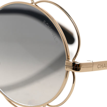 Chanel Metal Round Camellia Sunglasses 71573 Gold 7 of 7
