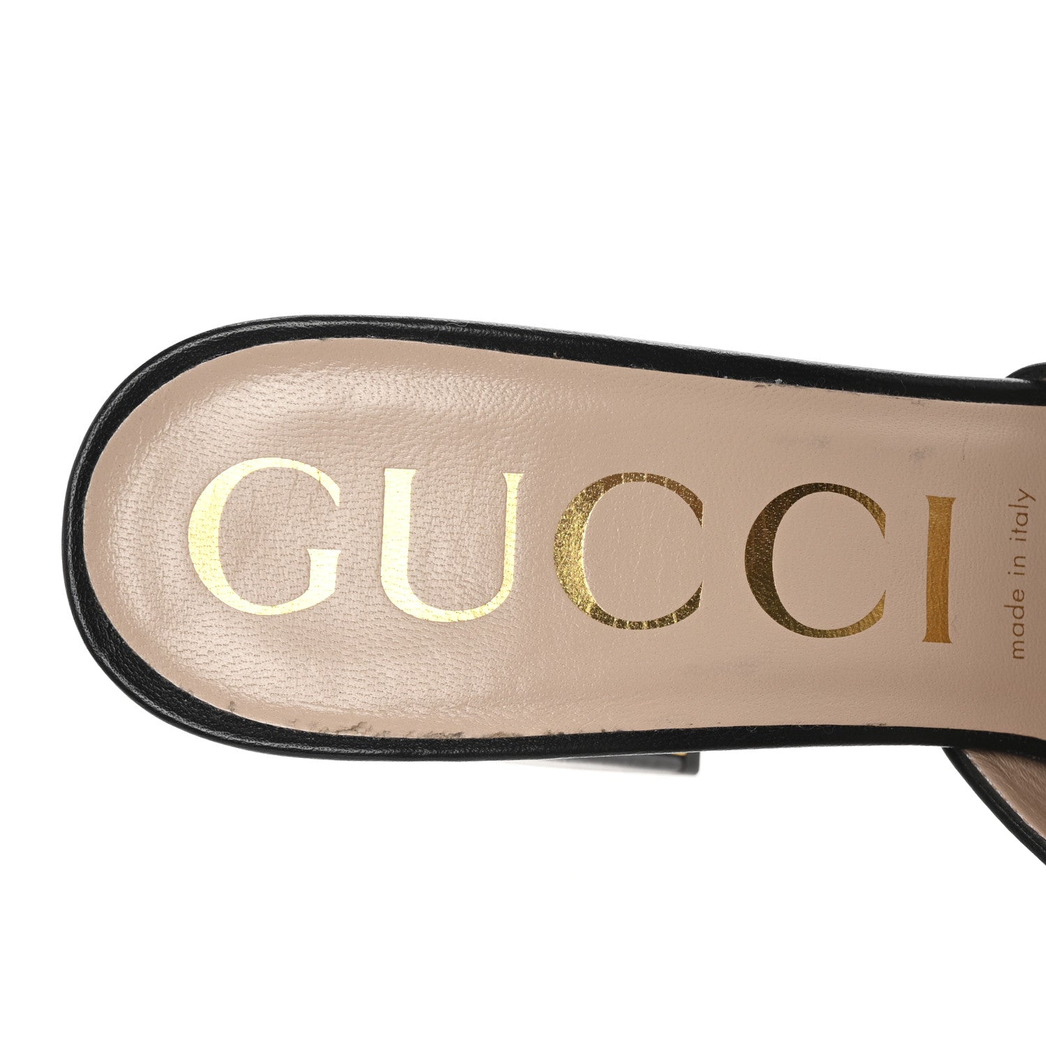 Gucci Nappa Horsebit 75mm Slide Sandals 40.5 Black 8 of 10