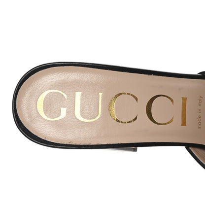 Gucci Nappa Horsebit 75mm Slide Sandals 40.5 Black 8 of 10