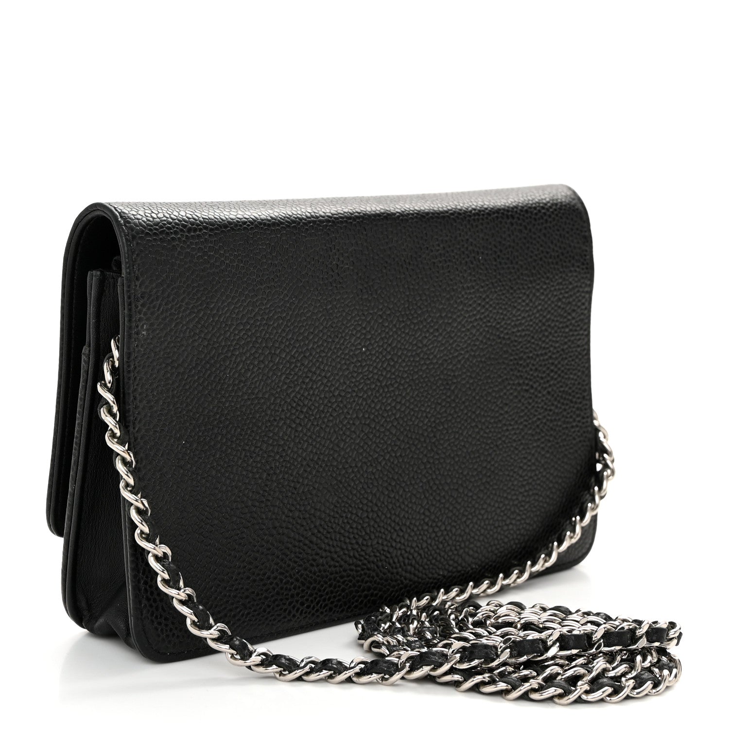Chanel Caviar Timeless CC Wallet On Chain WOC Black 3 of 12