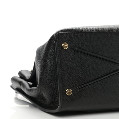 Valentino Garavani Pebbled Calfskin Large JoyLock Satchel Black 10 of 11