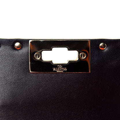 Valentino Garavani Calfskin Micro Rockstud Spike Shoulder Bag Orange 7 of 9