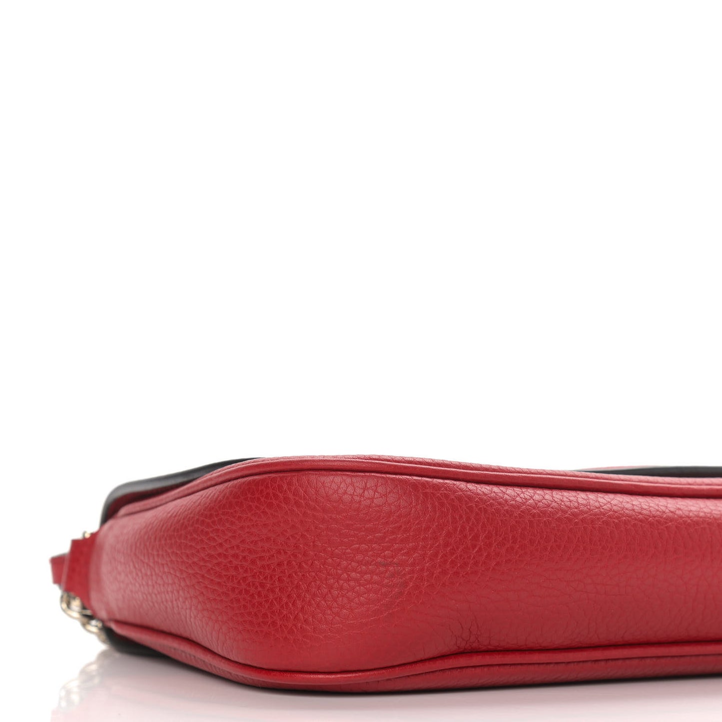 Pebbled Calfskin Medium Soho Flap Crossbody Vibrant Red