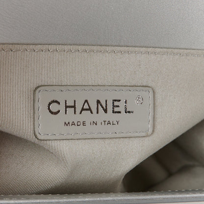 Chanel Metallic Patent Calfskin Quilted Medium Boy Flap Silver 6 of 10