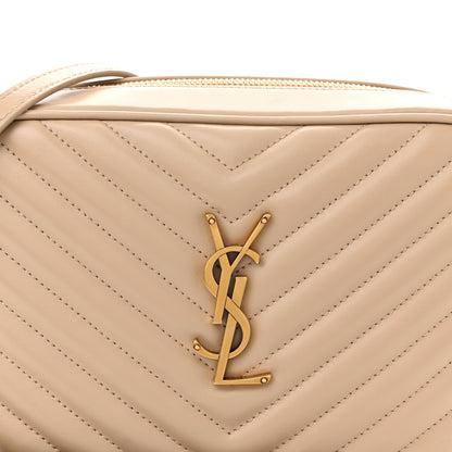 Saint Laurent Calfskin Matelasse Monogram Lou Camera Bag Dark Beige 8 of 12