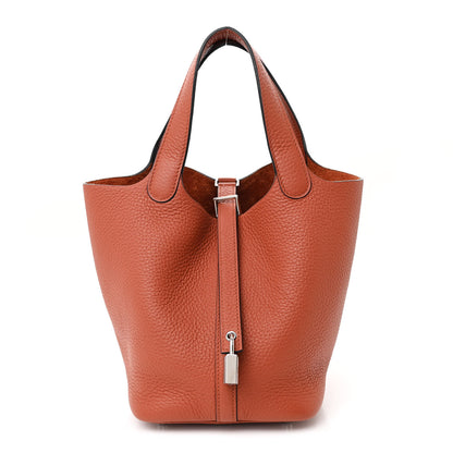 Hermes Taurillon Clemence Picotin Lock 18 PM Cuivre 1 of 10