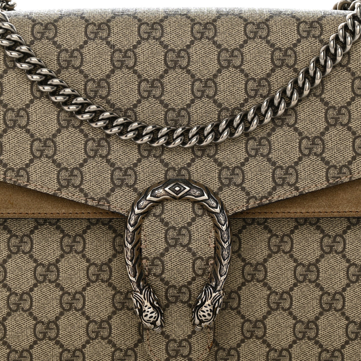 Gucci GG Supreme Monogram Medium Dionysus Shoulder Bag Taupe 10 of 10