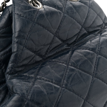 Chanel Aged Calfskin Quilted Gabrielle Backpack Navy Black 13 of 13