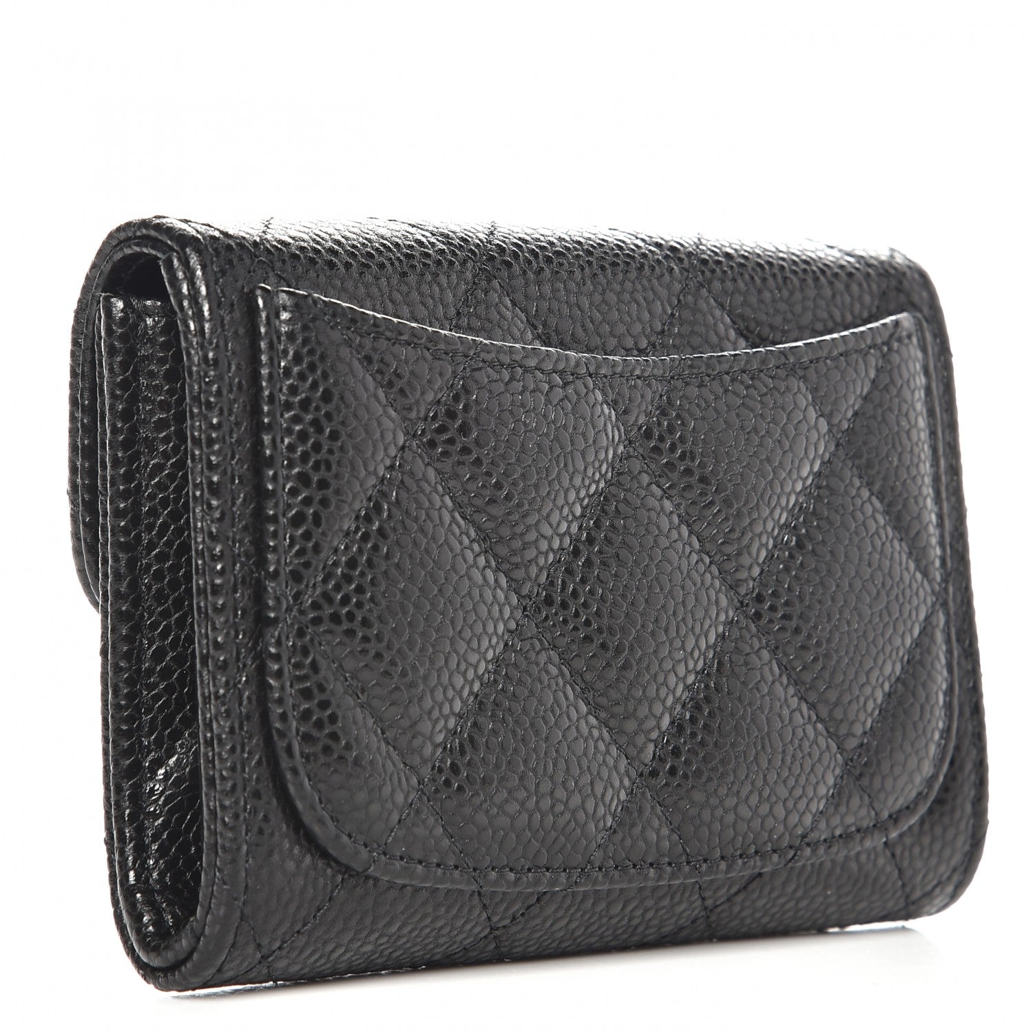 Chanel Caviar Quilted Card Holder Wallet Black 3 of 8