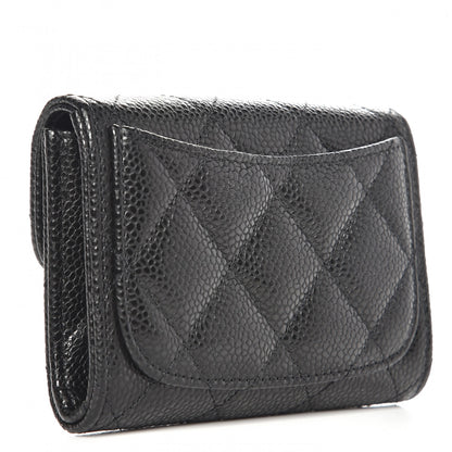 Chanel Caviar Quilted Card Holder Wallet Black 3 of 8