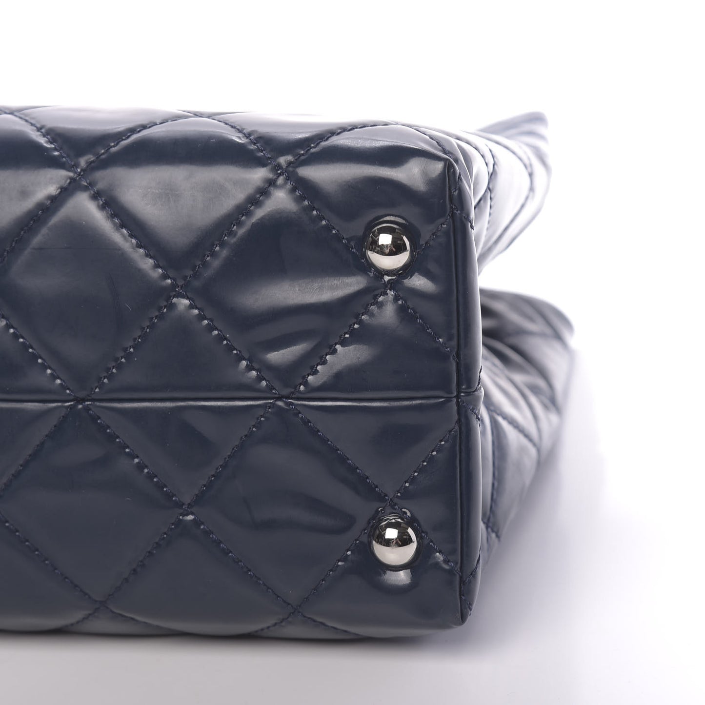 Vinyl Quilted Large In The Business Tote Navy