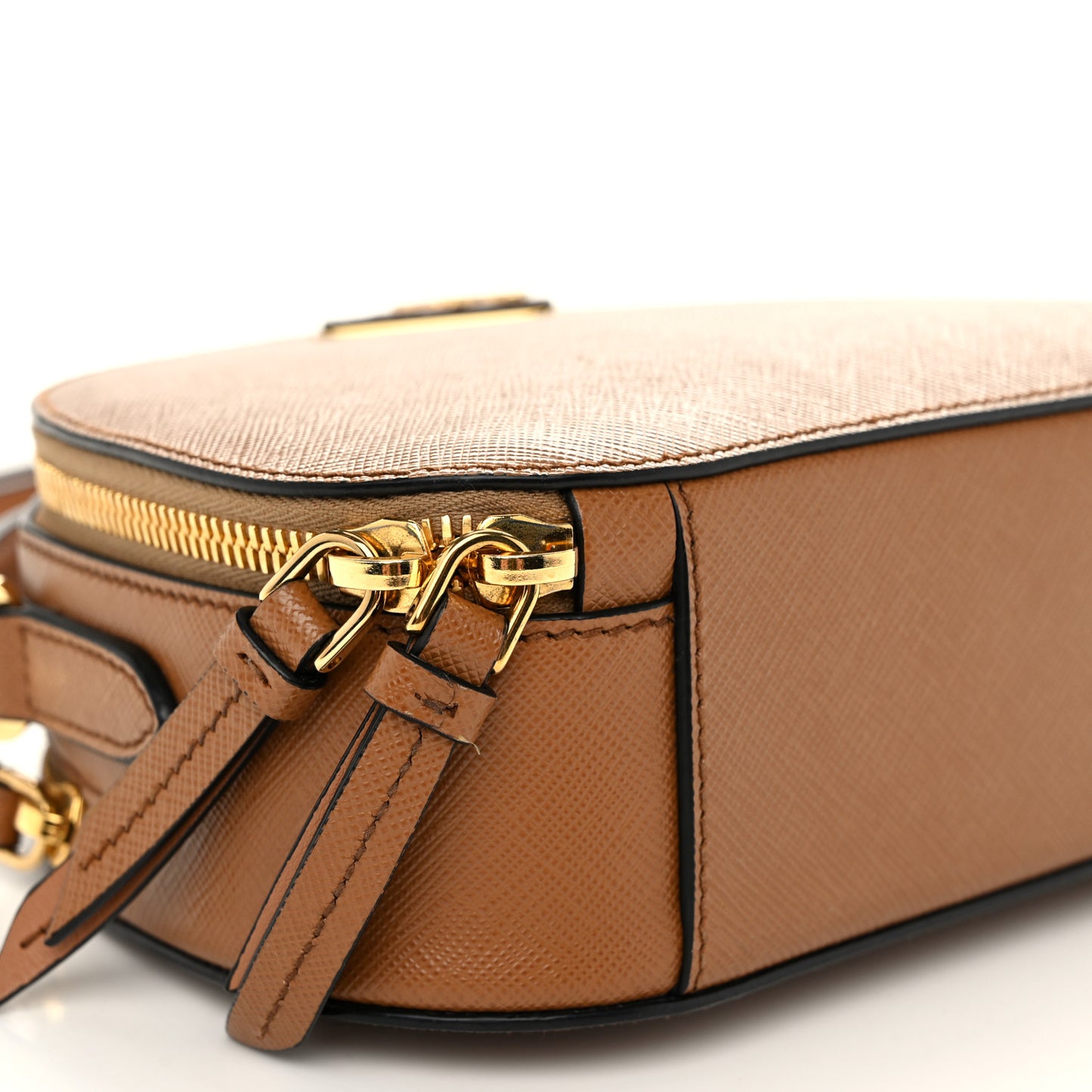 Saffiano Lux Odette Crossbody Caramel