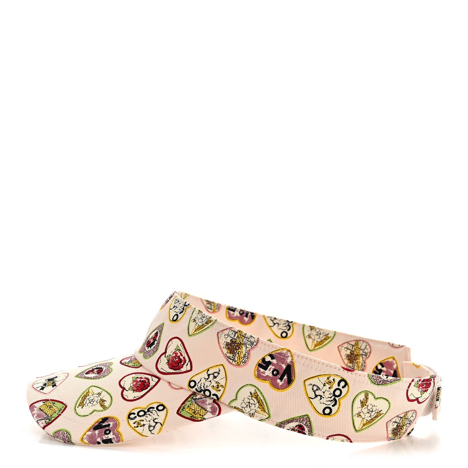 Chanel Cotton Canvas Valentine Visor Light Pink Multicolor 4 of 7