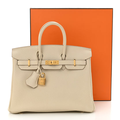 Hermes Togo Birkin 25 Craie 12 of 12