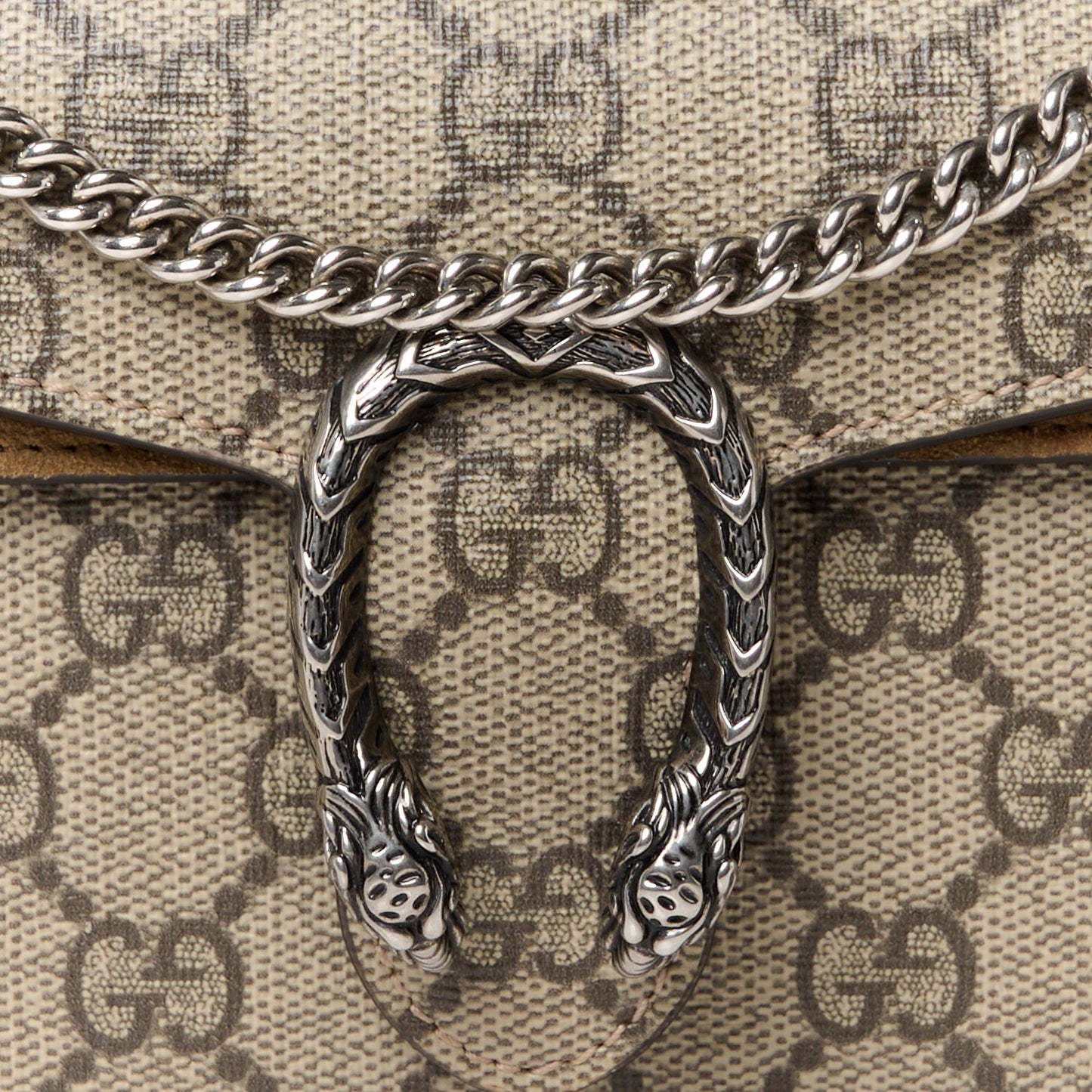 GG Supreme Monogram Super Mini Dionysus Shoulder Bag Taupe