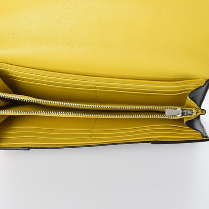 Celine Drummed Calfskin Large Multifunction Flap Wallet Black 5 of 7