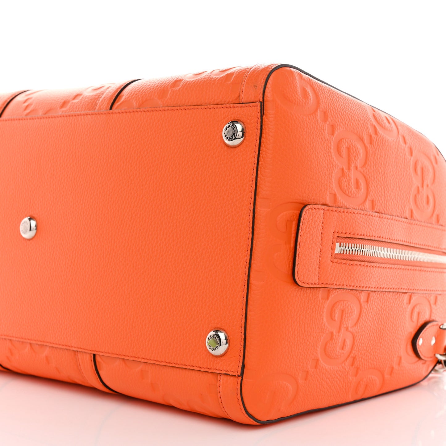 Piuma Calfskin Jumbo GG Embossed Large Duffle Bag Good Orange