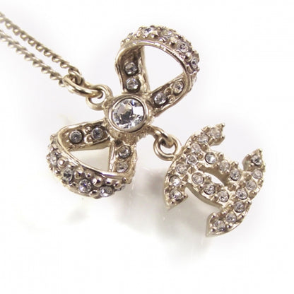 Chanel Gold Crystal Bow Necklace 3 of 5
