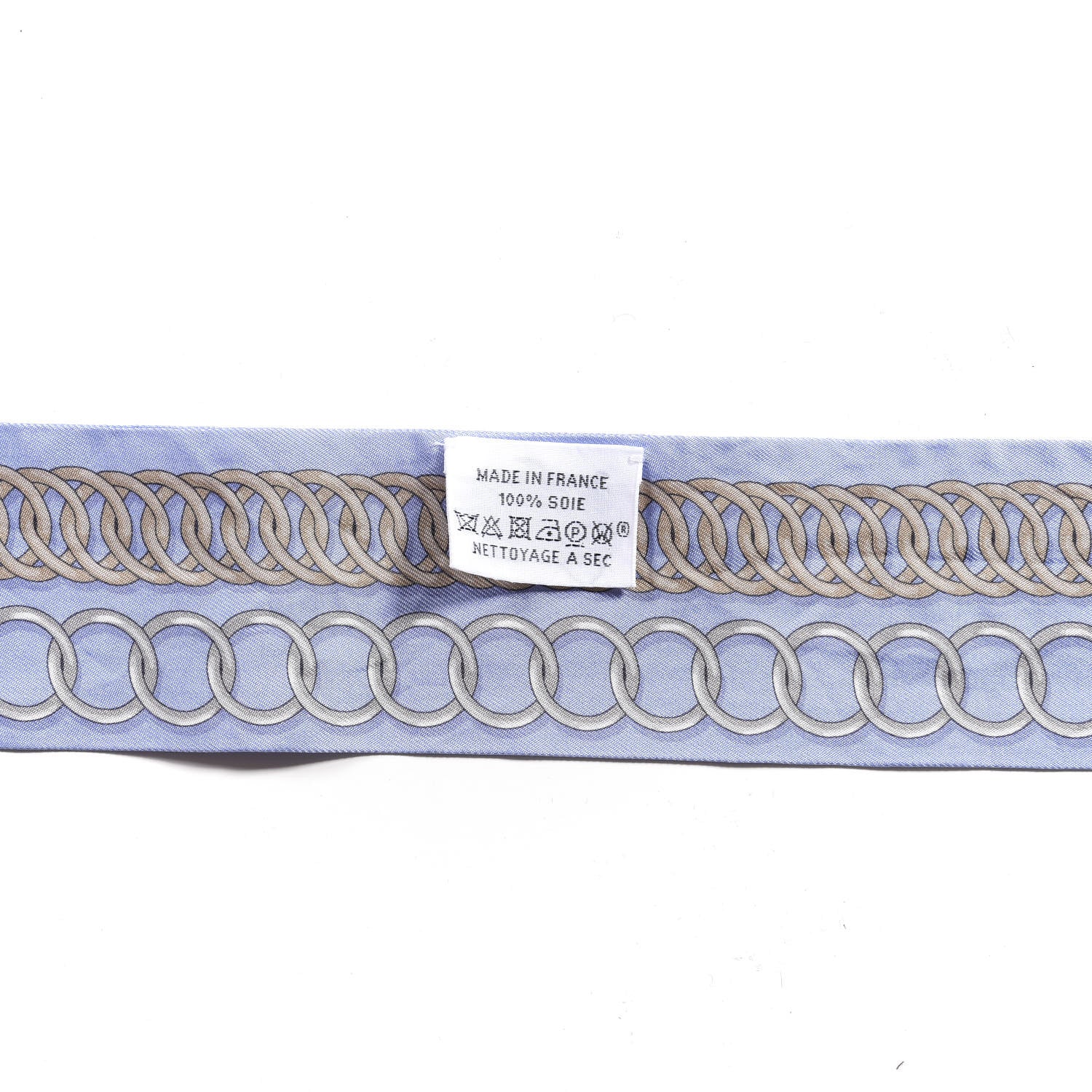 Hermes Silk Maillons Twilly Ciel Bleu Roy Beige 2 of 4