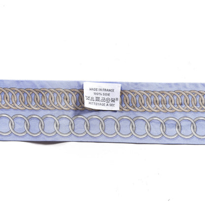 Hermes Silk Maillons Twilly Ciel Bleu Roy Beige 2 of 4