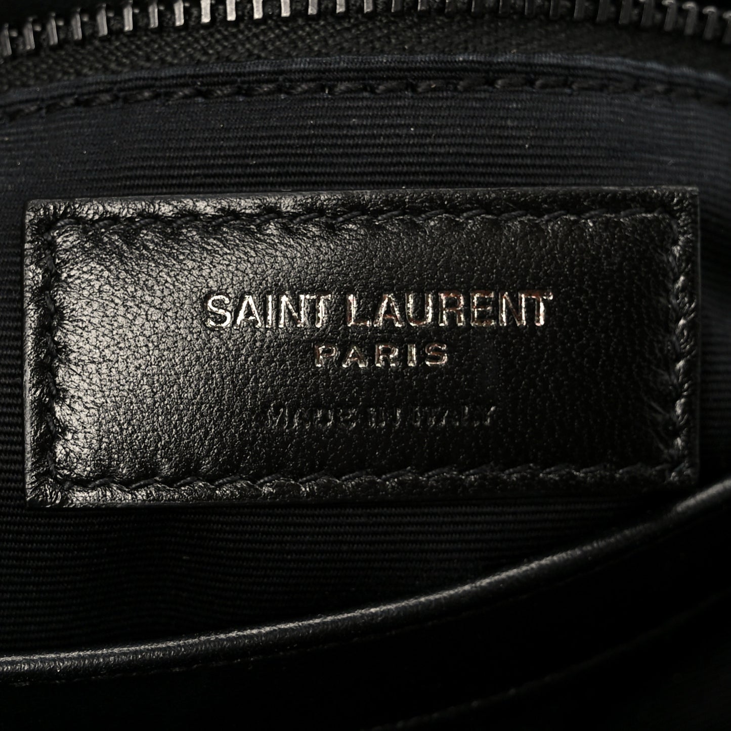 Calfskin Y Quilted Monogram Monochrome Toy Loulou Crossbody Bag Black