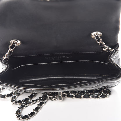Chanel Patent Calfskin Quilted Extra Mini Rectangular Flap Black 5 of 9